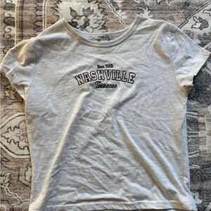 Rue21 Gray and Pink Nashville Graphic Baby Tee